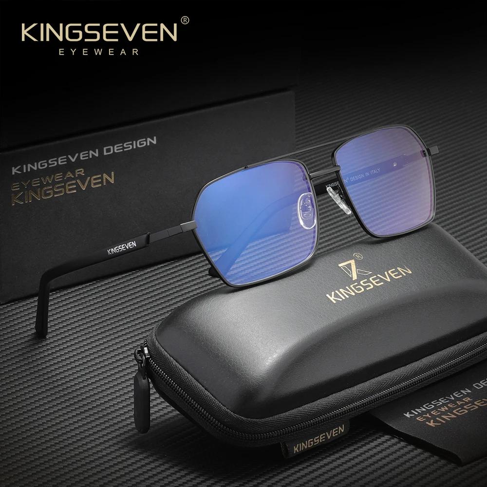 Lunettes anti-lumière bleue KINGSEVEN pour hommes/femmes, accessoire pour téléphone et ordinateur, b