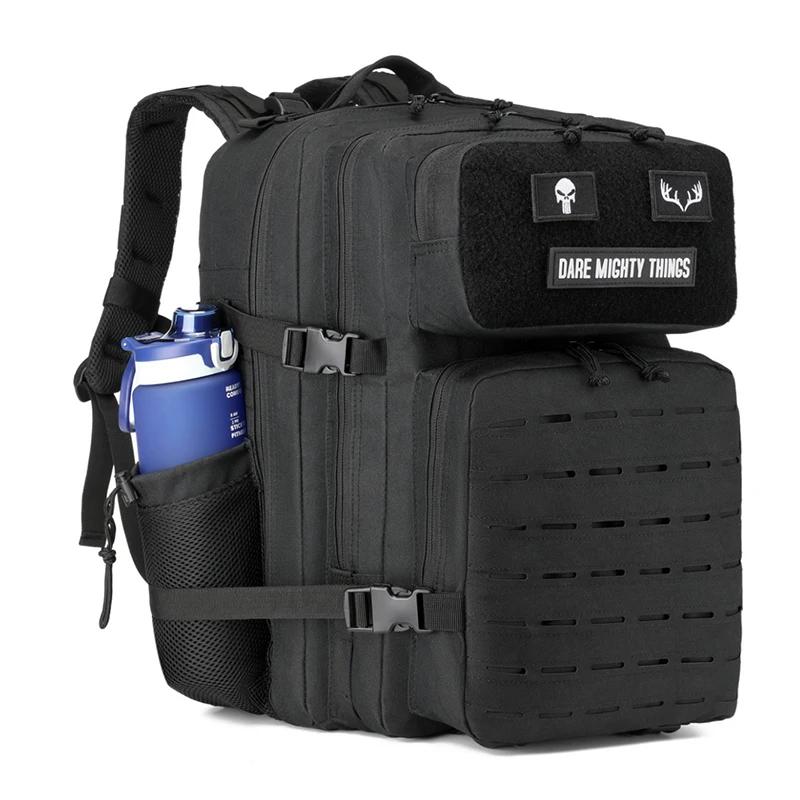 45L sac à dos extérieur pour hommes sac à dos Molle sac à dos de randonnée avec support de bouteille