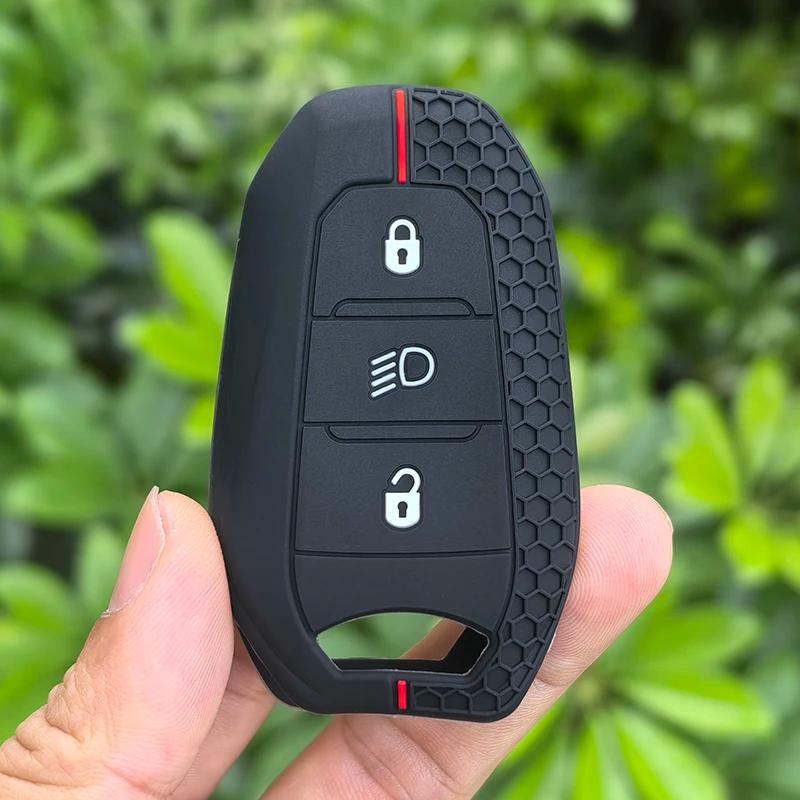 Housse de clé intelligente en Silicone pour voiture, pour Peugeot 2008 3008 4008 5008 308 408 508, p