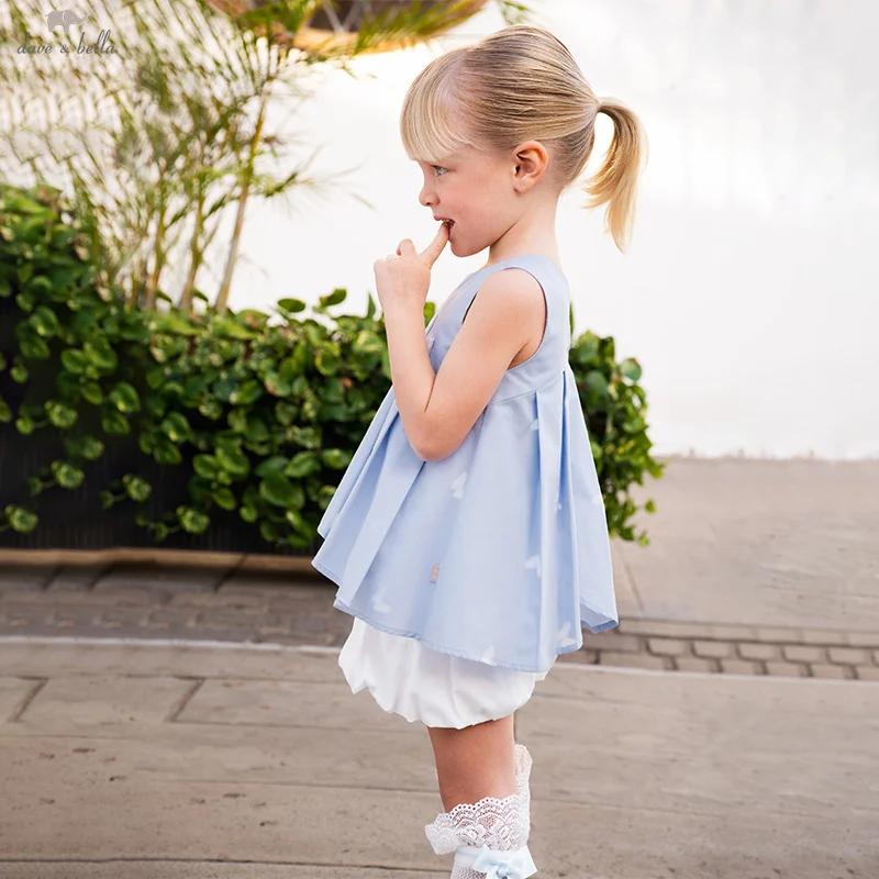 Dave Bella filles ensemble short et haut doux mignon papillon imprimé petit haut deux pièces ensembl