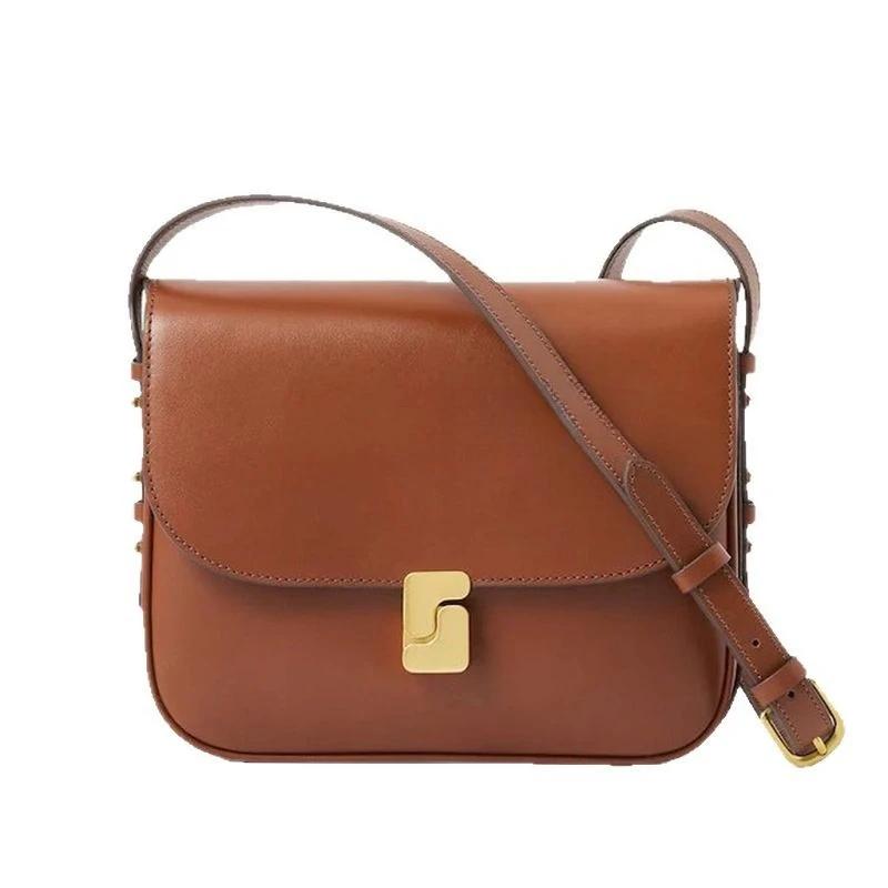 Sac Tofu niche française femme sac couche de tête cuir de vache petit sac carré sensation Premium un