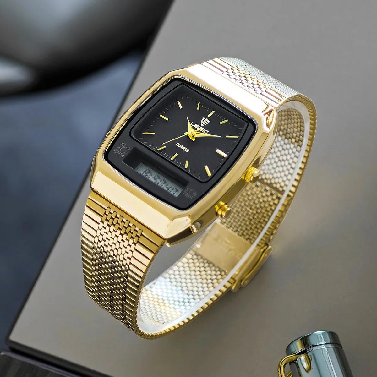 Montres à quartz LIEBIG de luxe à double affichage pour hommes et femmes, mode, sport de plein air, 