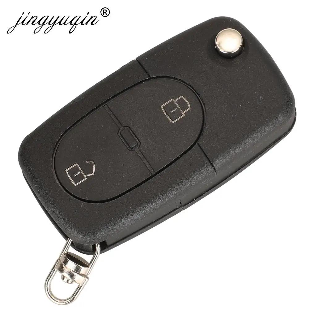 jingyuqin 4D 0837231 Clé télécommande R 433Mhz, puce ID48 pour Audi A3 A4 A6 A8 TT, clé de voiture p