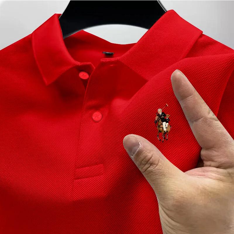 Polo décontracté pour hommes, streetwear d'été, manches courtes, hauts décontractés pour affaires, v