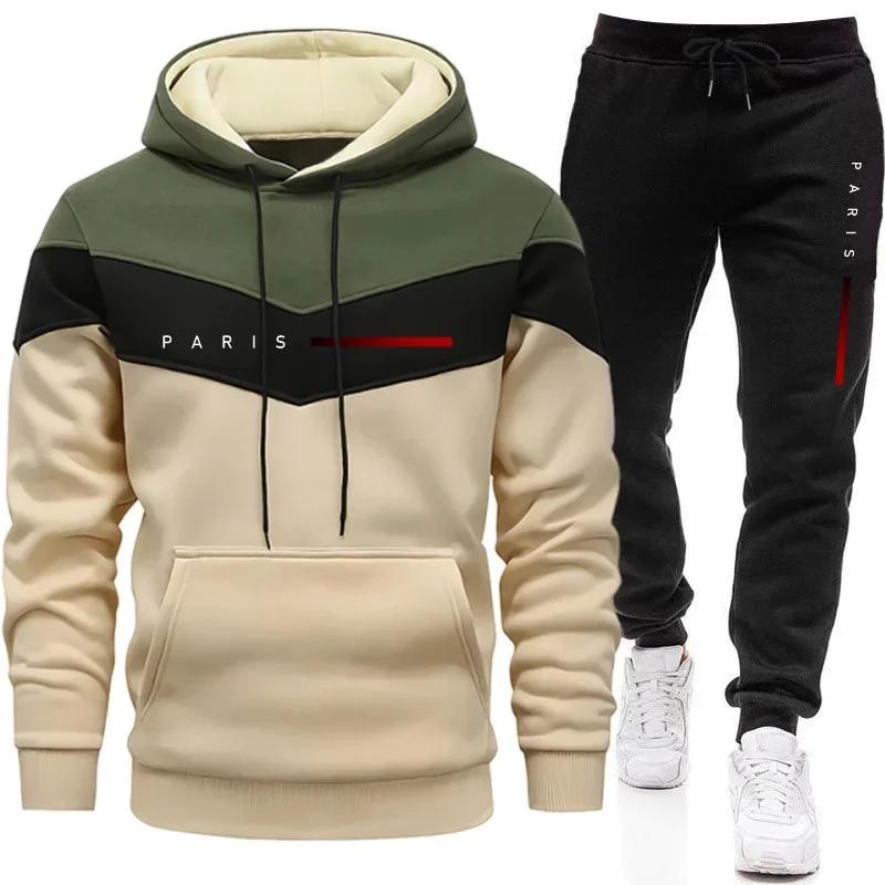 Ensemble de sweats à capuche pour hommes Paris Fashion, style décontracté quotidien, sweat à capuche