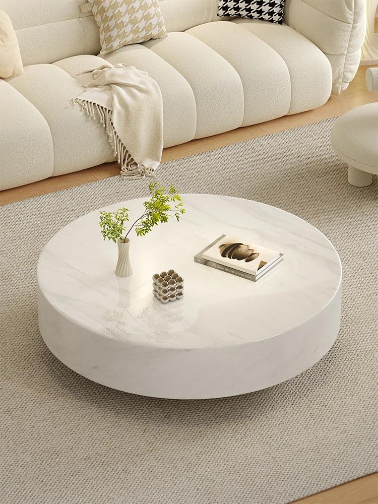 Ensemble de tables gigognes rondes en marbre italien minimaliste sur mesure, toutes tailles, luxe, p