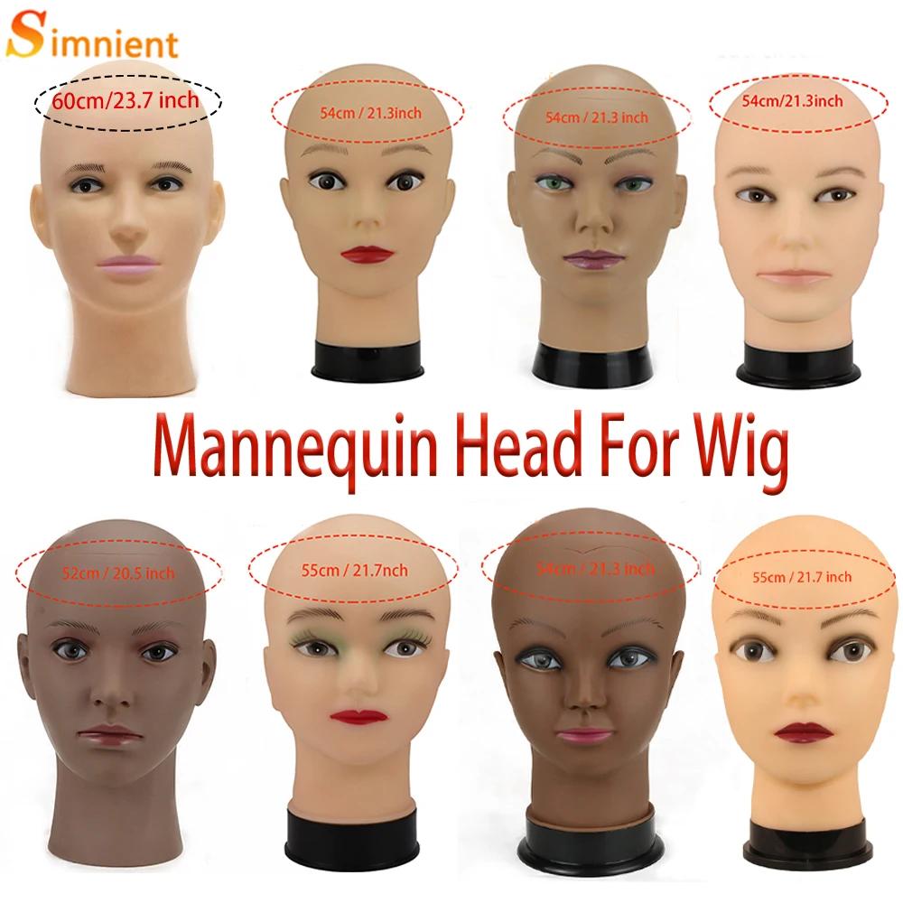 Tête de Mannequin Féminin Simnient sans Cheveux, pour Support de Perruque et Chapeau, Présentoir, Co