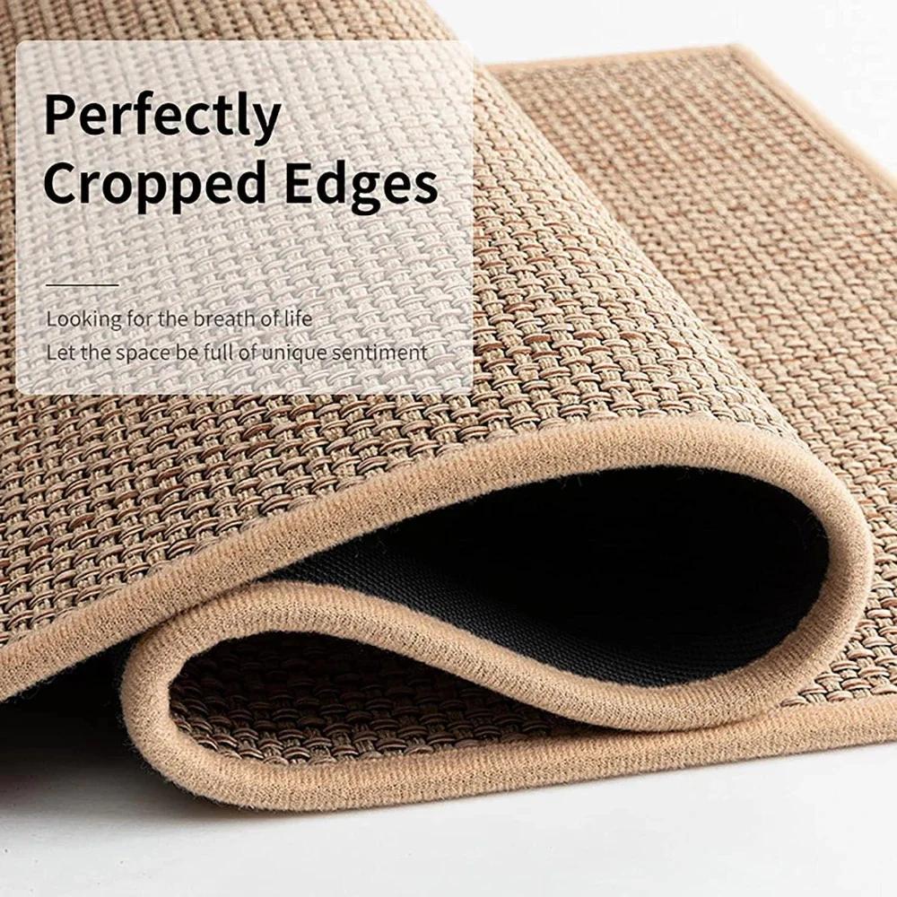 Tapis de cuisine antidérapant lavable, tapis de course en Faux Sisal, tapis de cuisine en Faux tissu