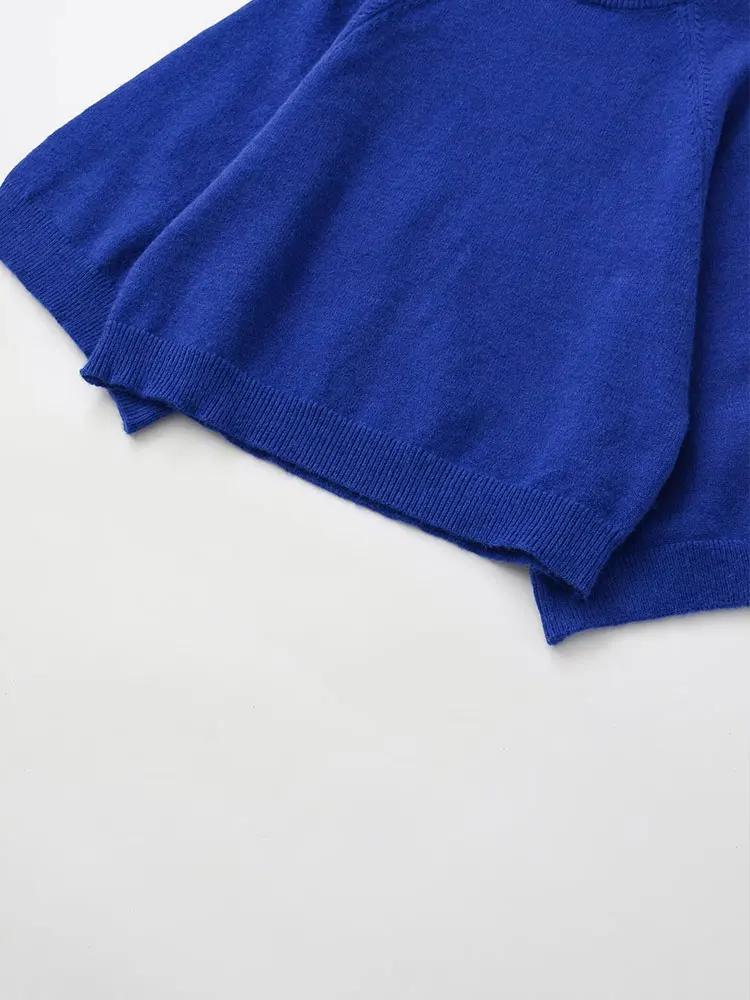 NLZGMSJ – pull tricoté décontracté pour femme, ample, manches longues, col mi-haut, surdimensionné, 