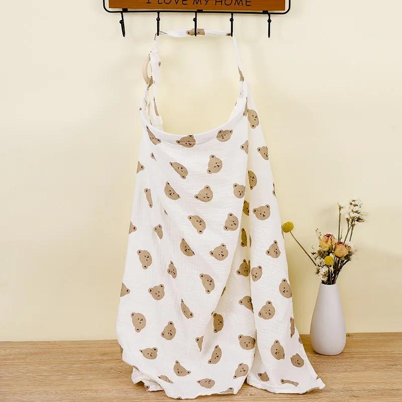Couverture d'allaitement respirante en mousseline coton - Confidentialité maternité bébé poussette
