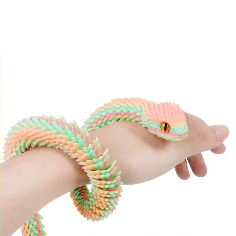 Nouvelle Statue de Serpent Réaliste Imprimée en 3D 2026, Jouet Anti-Stress Articulé, Simulation de S