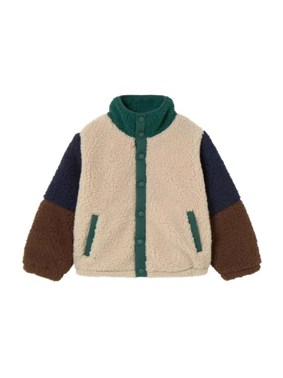 Veste décontractée en coton pour bébé, col vert Double face, nouvelle veste chaude en coton pour enf