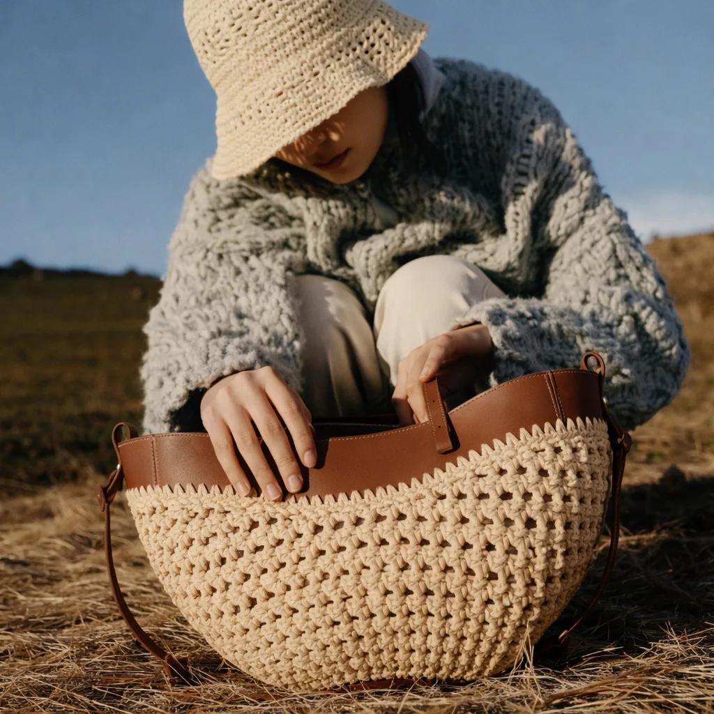 Sacs à couches de luxe simples et élégants pour femmes, grande capacité, sac à bandoulière en cuir, 