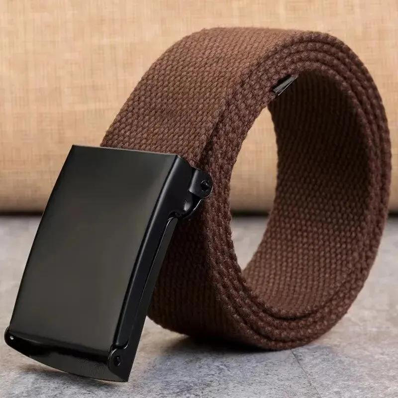 Ceinture en toile respirante pour hommes et femmes, ceinture réglable, DulFor Jeans, extérieur, unis