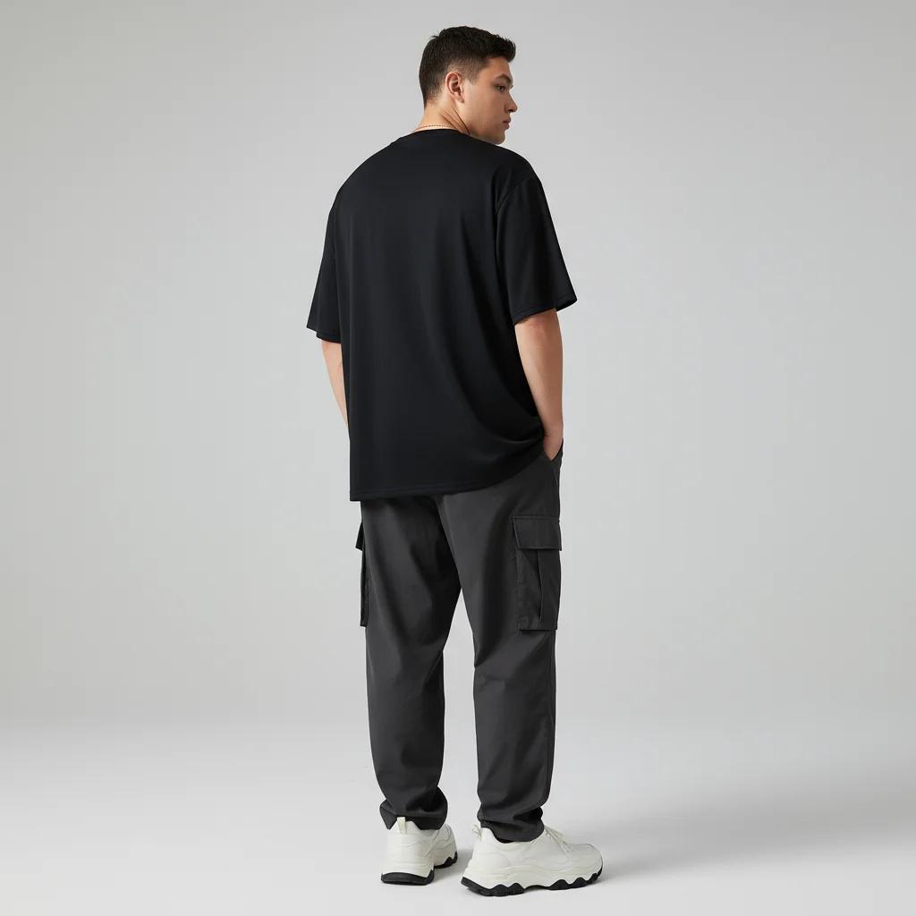 Grande taille T-Shirts d'été pour hommes à séchage rapide col rond Sport T-Shirts mode décontracté v