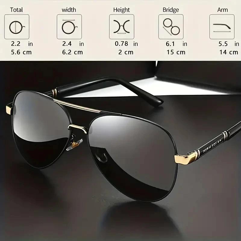 Lunettes de soleil polarisées hommes monture métallique qualité lunettes de soleil marque Design mâl