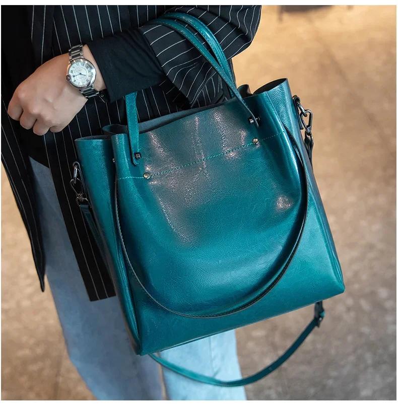 Sacs à main en cuir véritable de vache pour femmes, sac à bandoulière Vintage rétro en cuir de vache