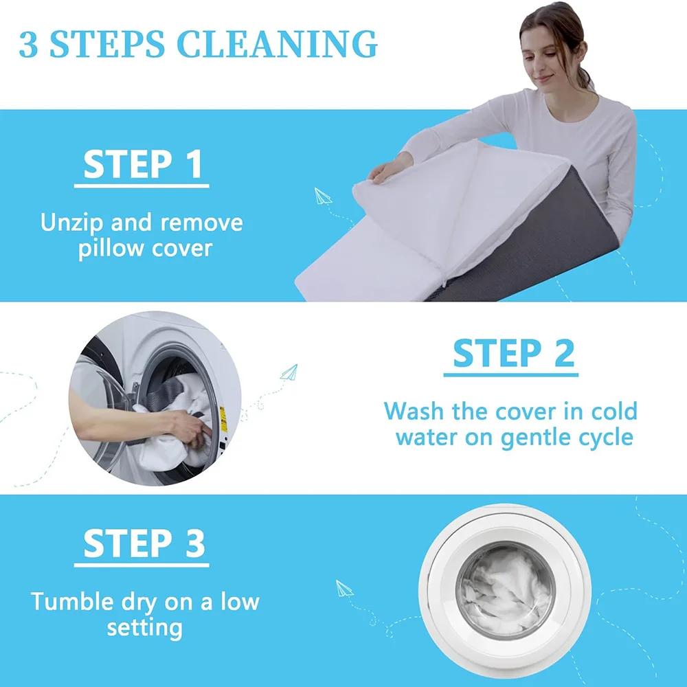 Oreiller compensé de lit pour dormir, dessus en mousse à mémoire de forme douce, cale d'oreiller tri