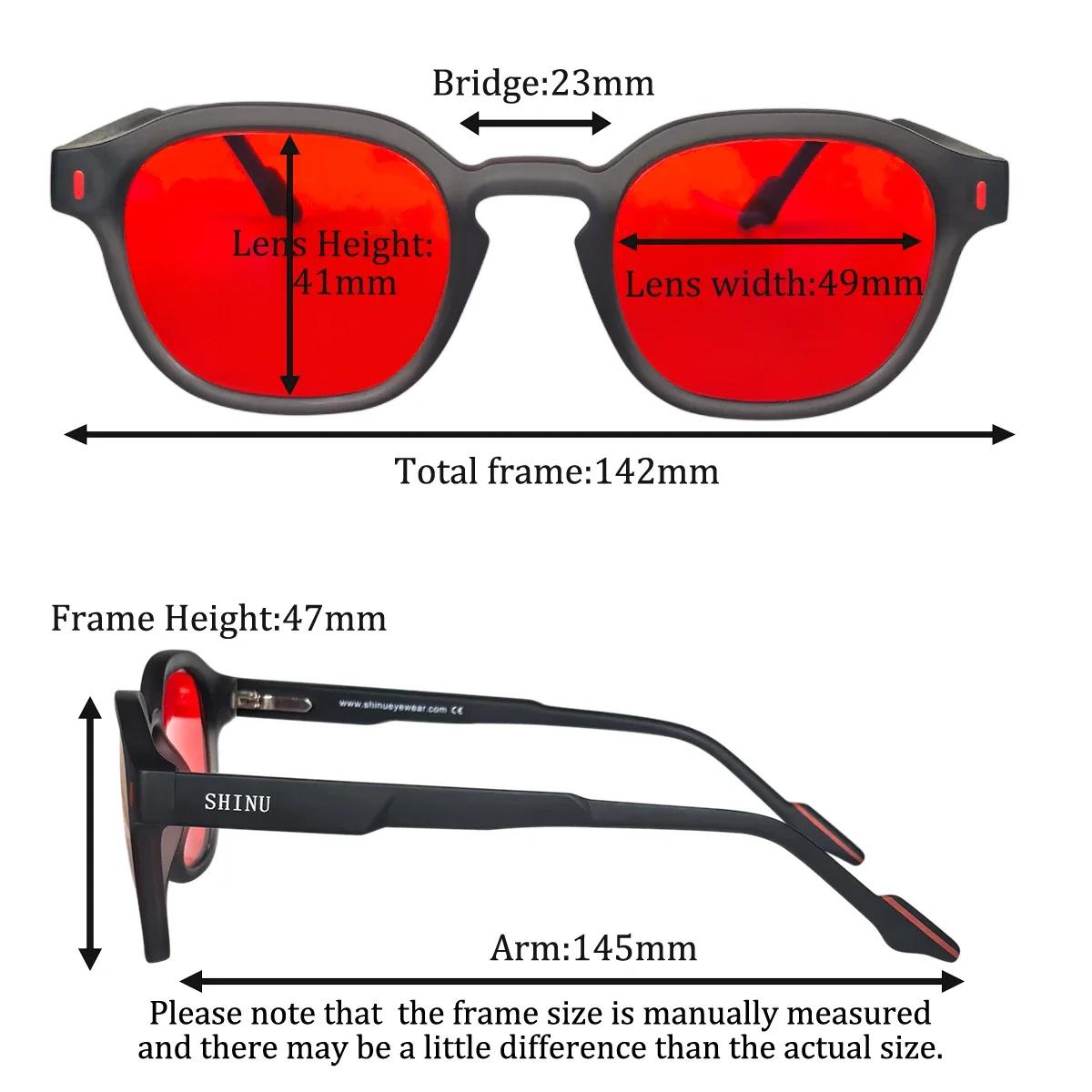 SHINU sommeil meilleurs lentilles rouges lunettes à filtre de lumière bleue pour hommes oculaires or