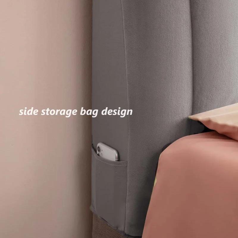 Housse de tête de lit matelassée en peluche tout compris, couverture de tête de lit en velours doux,