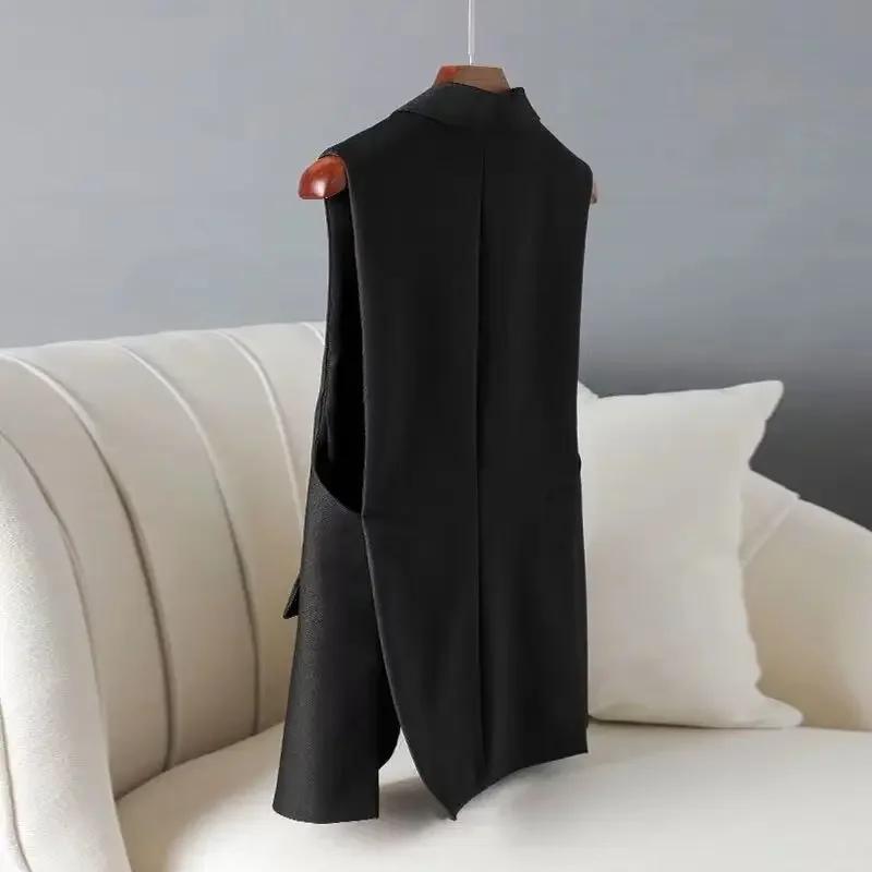FibrCardigan-Manteau sur mesure pour femme, veste noire imbibée, vêtements de créateurs de luxe, mod