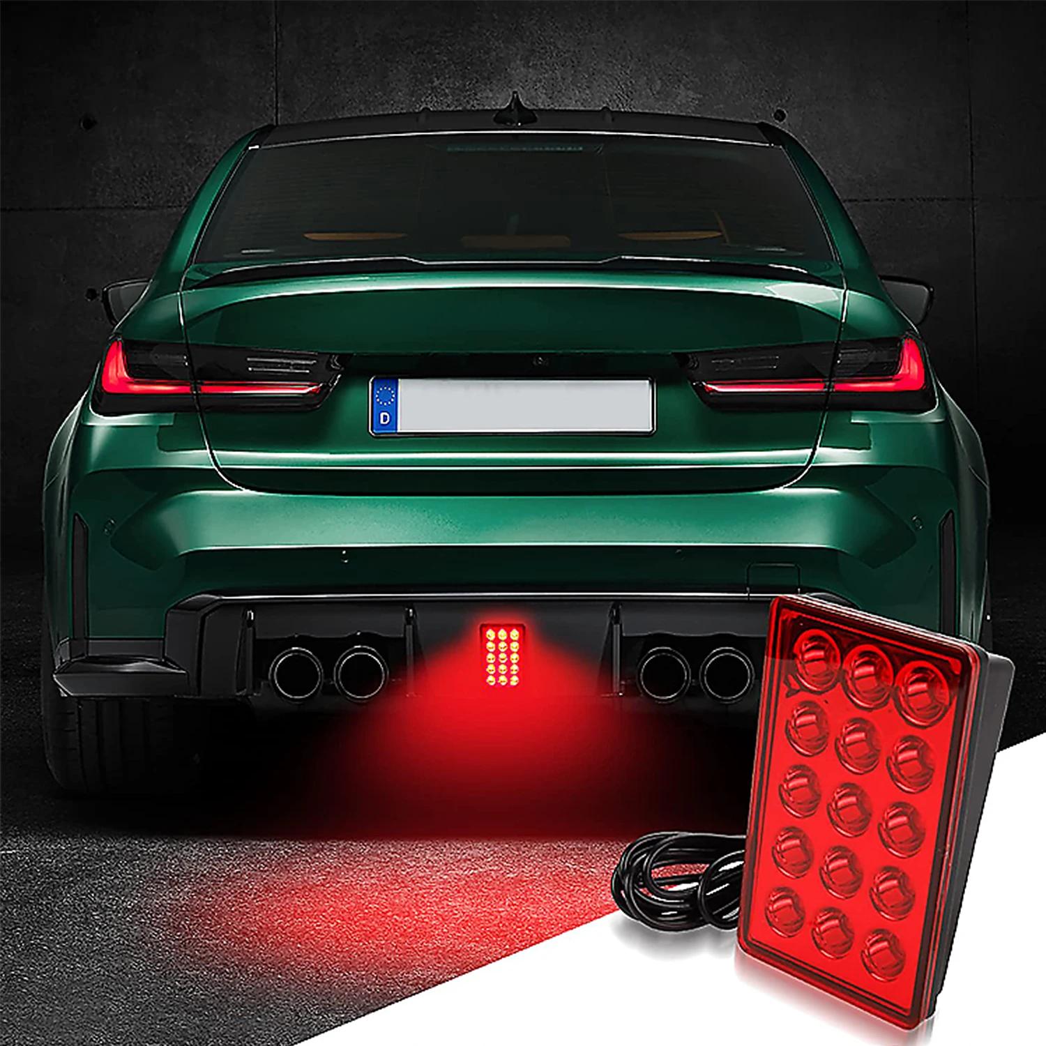 F1 Style feux pilotes de frein Led 12V 15led feux arrière Auto Flash avertissement arrêt inverse feu