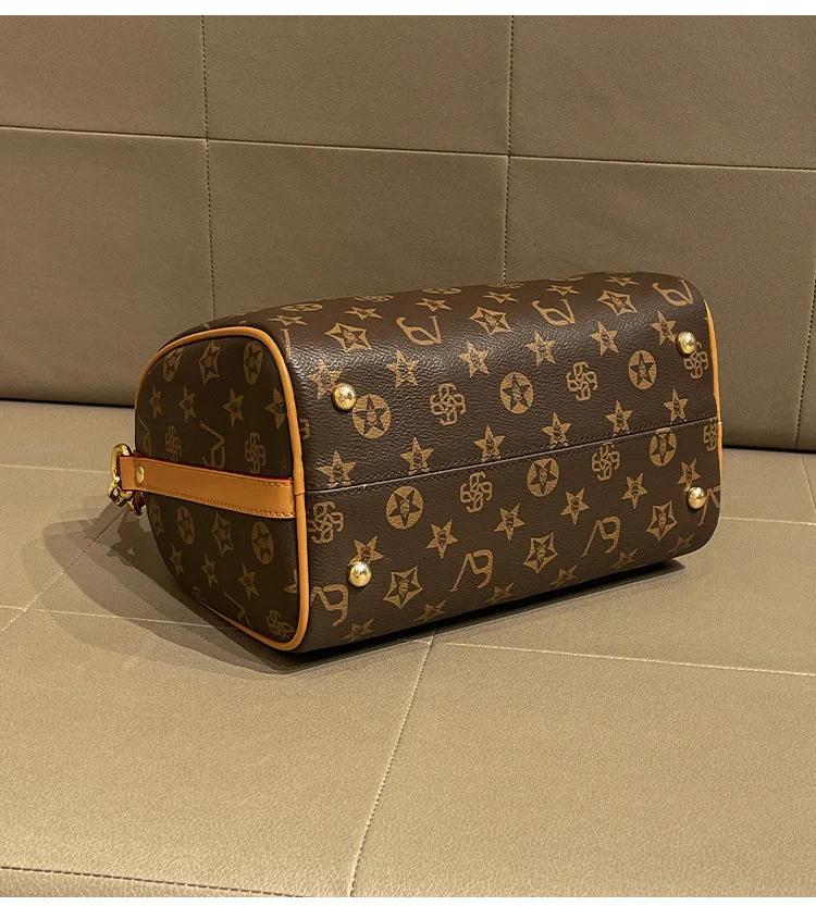 Sac à langer Designer Paris Letter Logo pour femme, élégant sac fourre-tout en cuir vintage avec ban