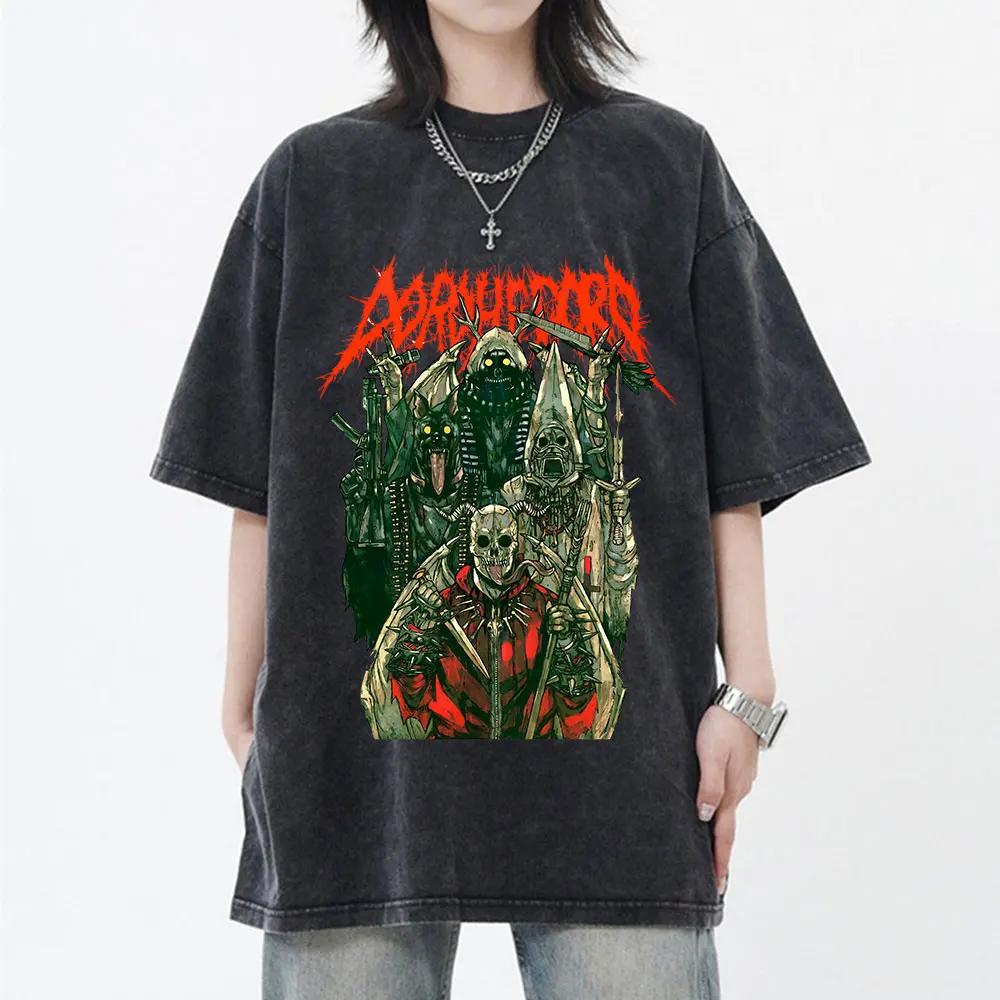 Anime japonais Dorohedoro Kaiman Vintage lavé T-shirt hommes femmes Cool Manga graphique T-shirts go