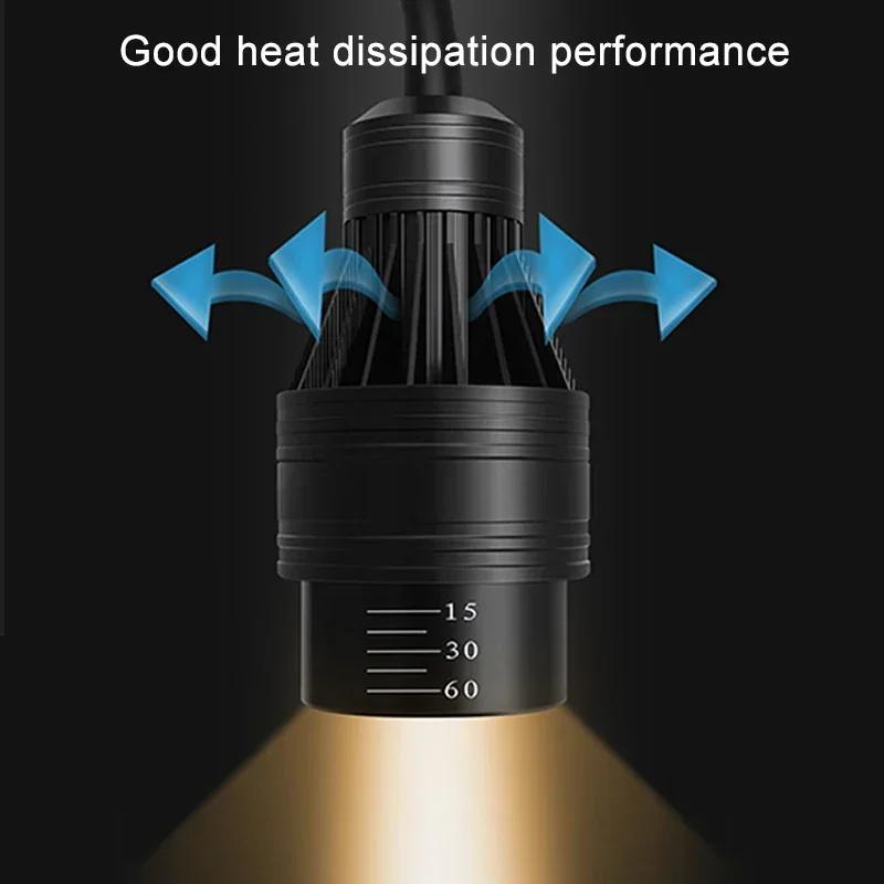 Lumière Led pour Aquarium, décoration d'aquarium, projecteur à mise au point réglable, lampe de cult