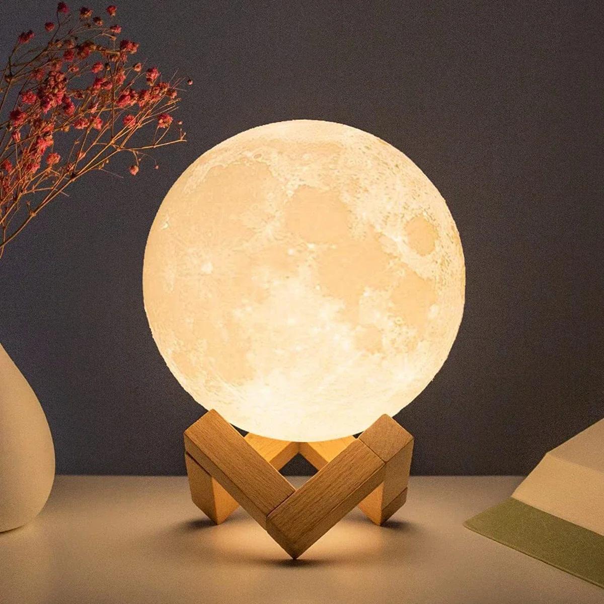 Lampe au clair de lune assemblée, caractéristiques créatives, jouet familial, salon, chambre à couch