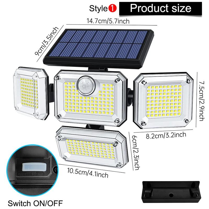 Lampe solaire étanche IP65 avec tête réglable, lampe de jardin, grand angle d'éclairage, 3 modes, 20