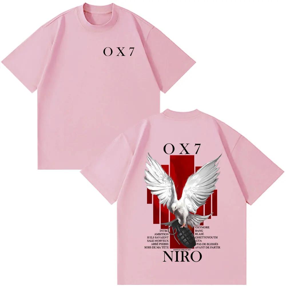 Rappeur Niro OX7 Album T-shirt hommes femmes vêtements Hip Hop mode Pop musique T-shirts mâle décont