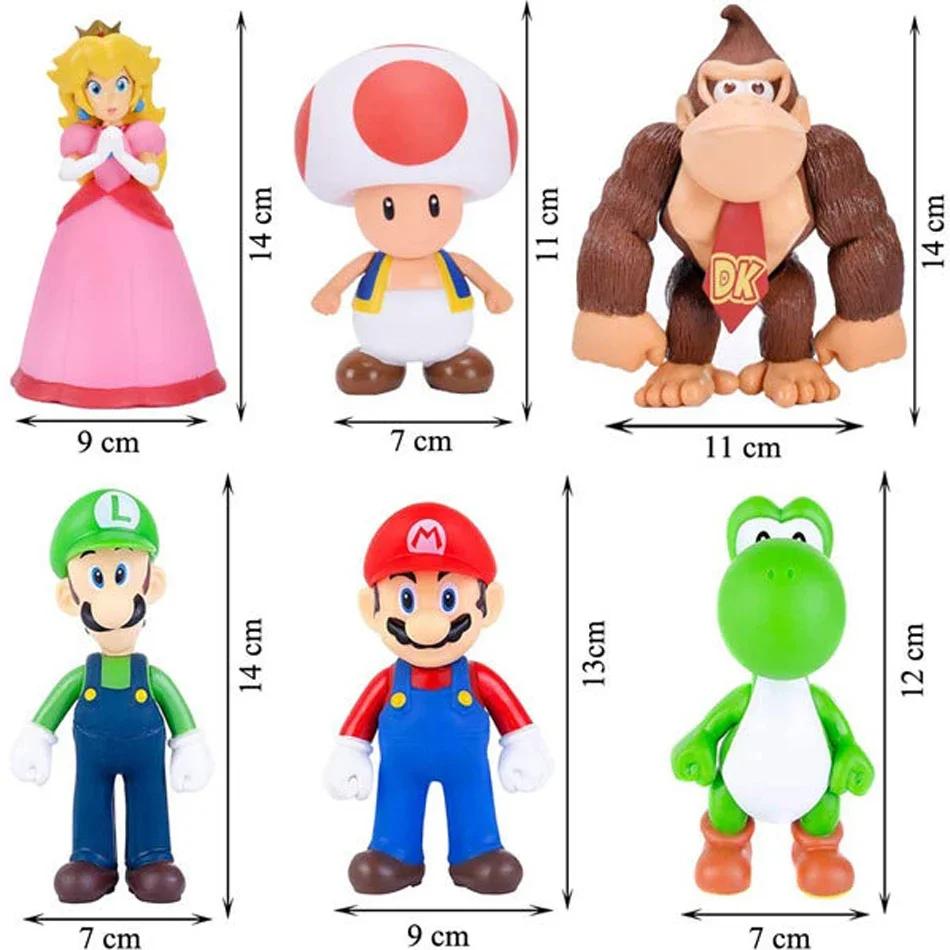 2026 Super Mario Bros Luigi Yoshi Mario figurines de dessins animés anime modèles créatifs jouets de