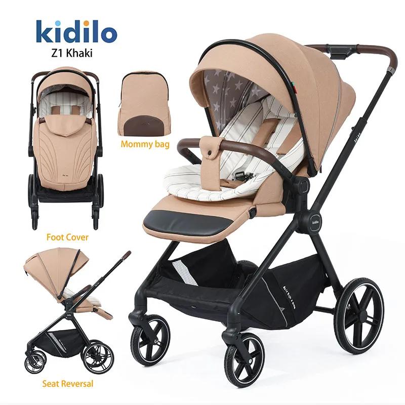 Poussette pour bébé assise et allongée, légère, pliable, haute vue, absorbant les chocs, poussette p