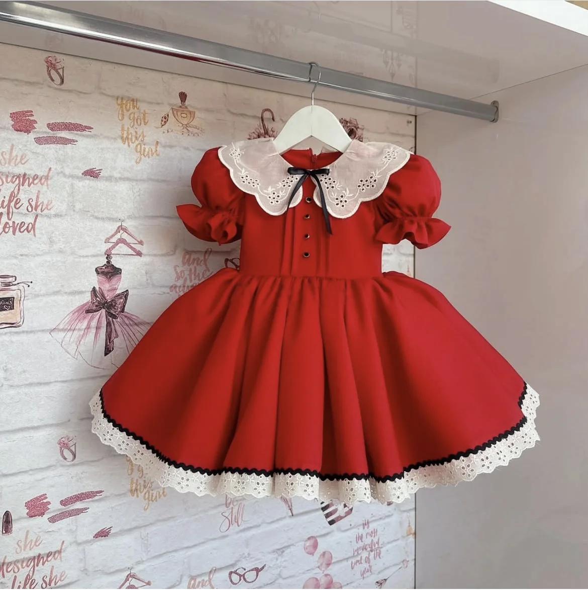 Robe d'été pour bébé fille de 0 à 12 ans, rouge, turc, Vintage, princesse, robe de bal, pour anniver