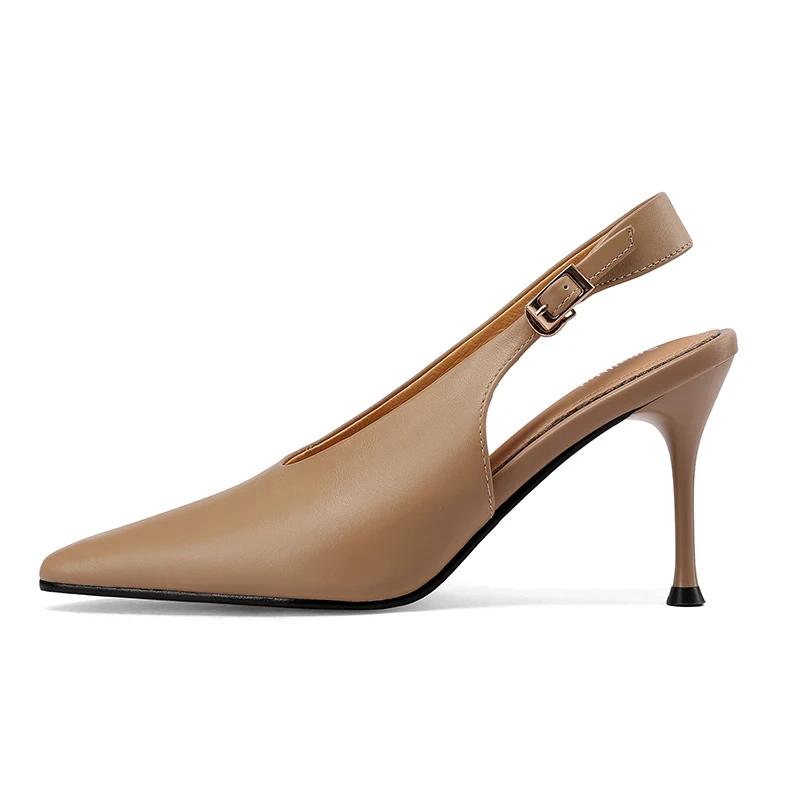 SmallHut Nouvelle Tendance 2026 Printemps Été Escarpins Femme en Cuir de Vachette Véritable Sexy Abr