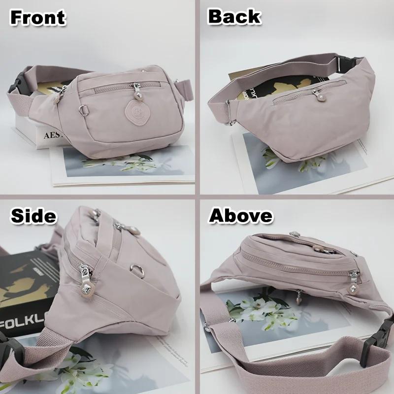 Sac à bandoulière pour femme, sac de poitrine en nylon de haute qualité, bandoulière réglable, plusi