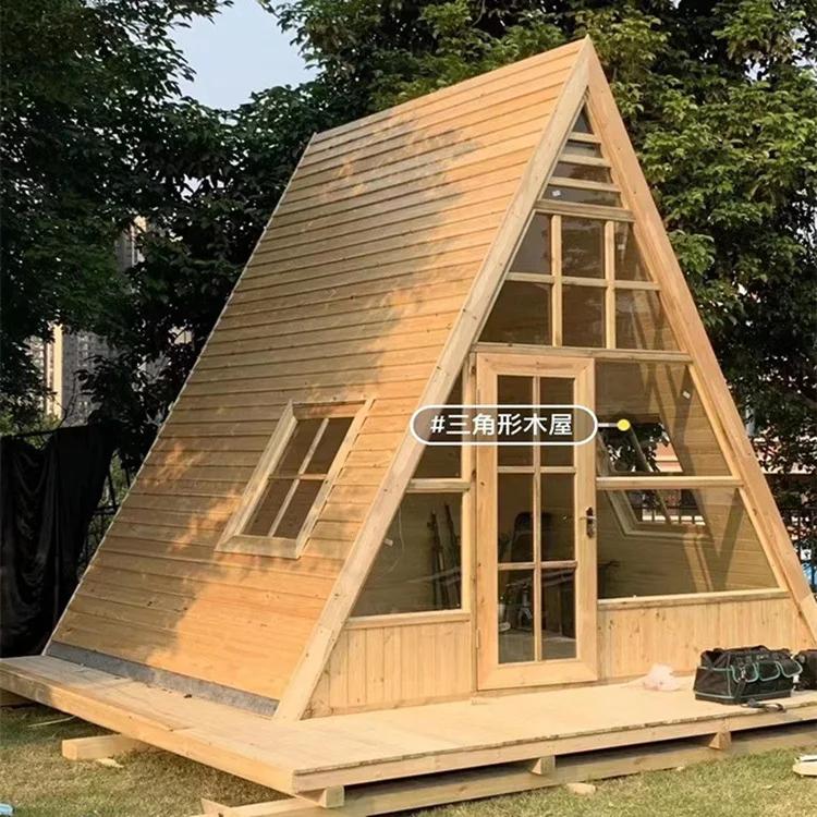 Maison triangulaire en bois de préservation pour extérieur, personnalisable, les influenceurs peuven