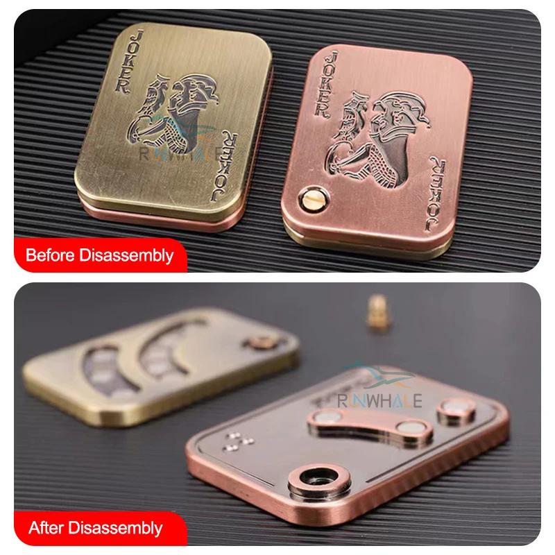 EDC Push Slider métal Fidget Anti-Stress jouets adultes doigt Spinner Poker soulager l'anxiété jouet