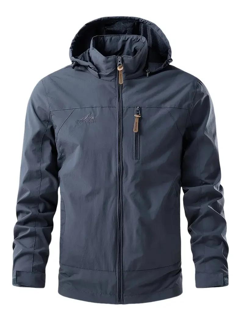 Nouvelle veste de pluie imperméable et coupe-vent légère à capuche pour homme, idéale pour l'escalad