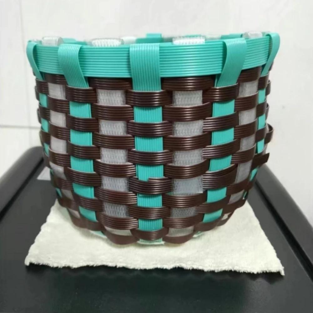 16mm de largeur 10M PE Imitation bambou plat rotin tissage à la main nid d'oiseau chaise mobilier d'