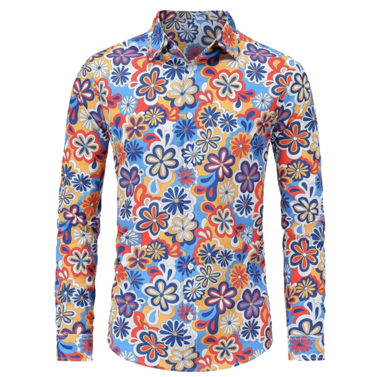 Tenue Hip Hop Vintage des années 80 pour hommes, chemise à manches longues imprimée Vintage, Costume