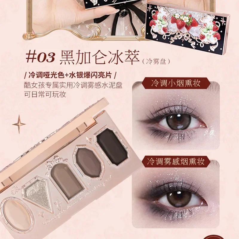 Flower Knows – Palette de fards à paupières, fraise, Rococo, clair de lune, sirène, bijou, 5 couleur