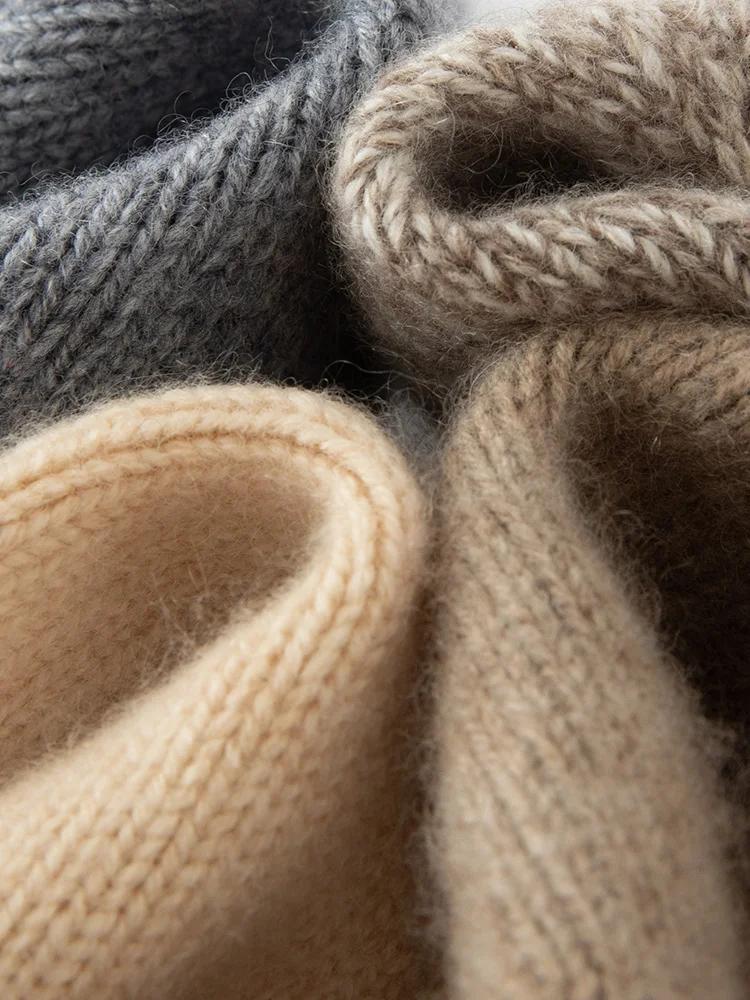 Chapeau tricoté de luxe en cachemire 100% pour hommes et femmes, unisexe, chaud, décontracté, couleu