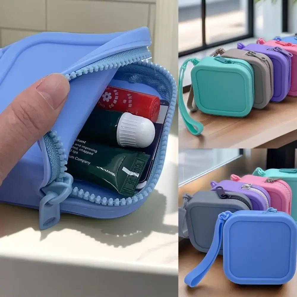 Portefeuille de rangement Vintage en Silicone, porte-monnaie, fermeture éclair étanche, sac pour éco