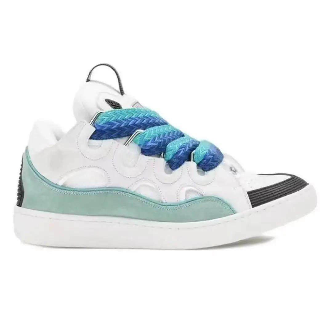 Nouvelles baskets de créateur LANVIN SPORT, chaussures plates pour femmes, baskets à lacets, bout ro