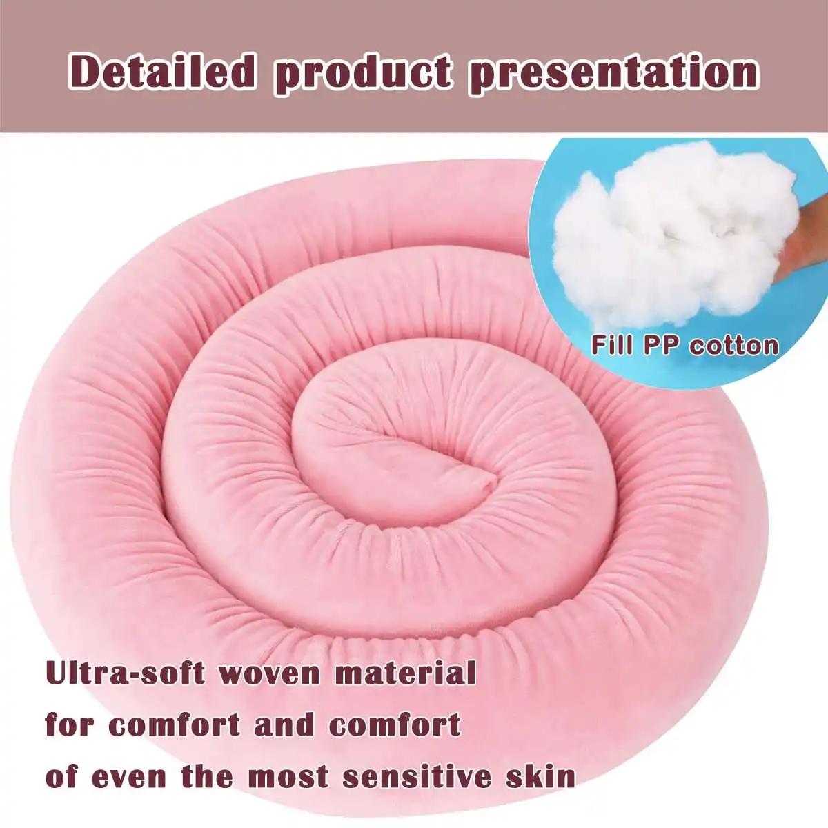 Coussin d'oreiller pare-chocs bébé 2m de long - Protection berceau hauteur 8cm - Décoration chambre bébé