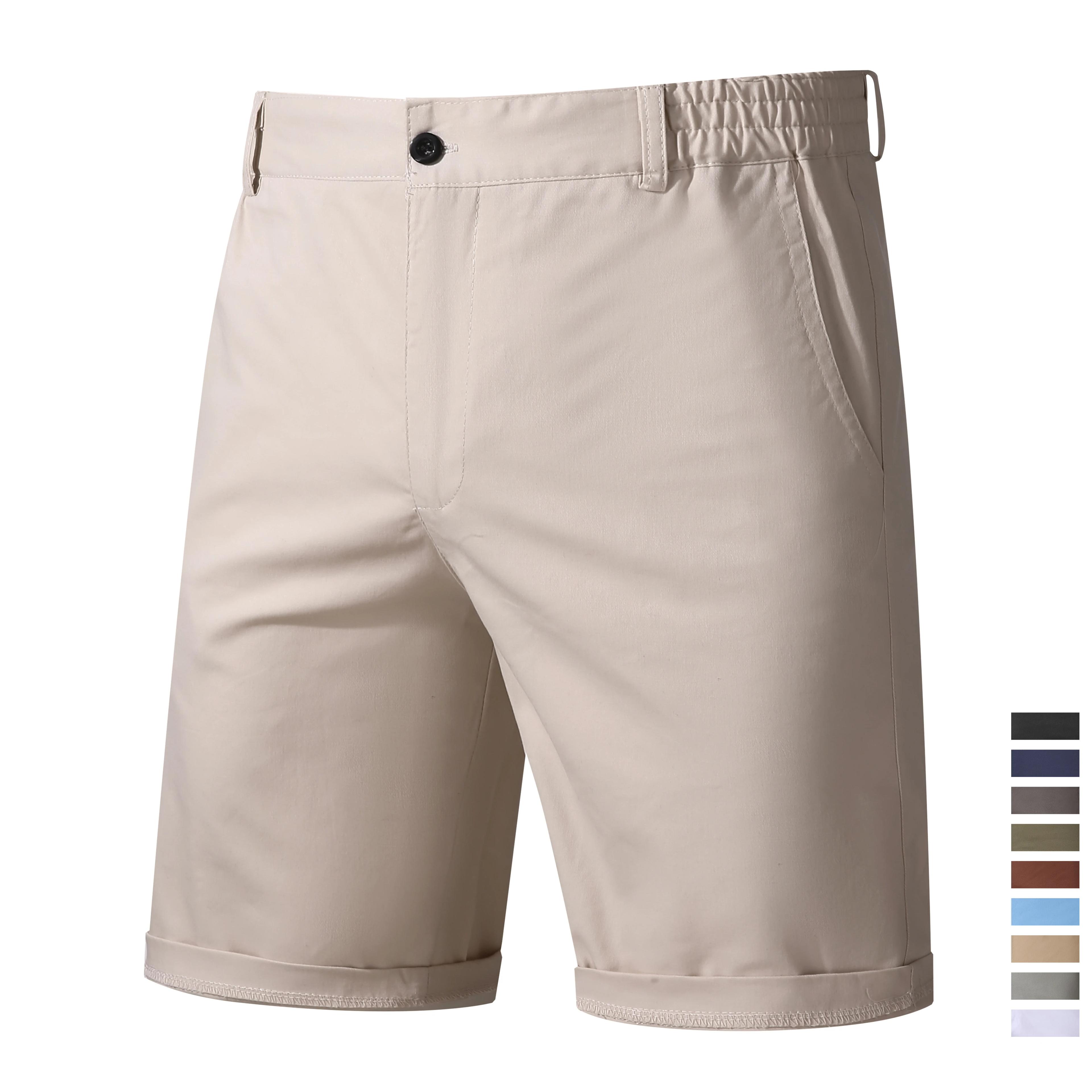 Shorts pour hommes 100% coton, couleur unie, de haute qualité, pour l'été, plage, décontractés, mode