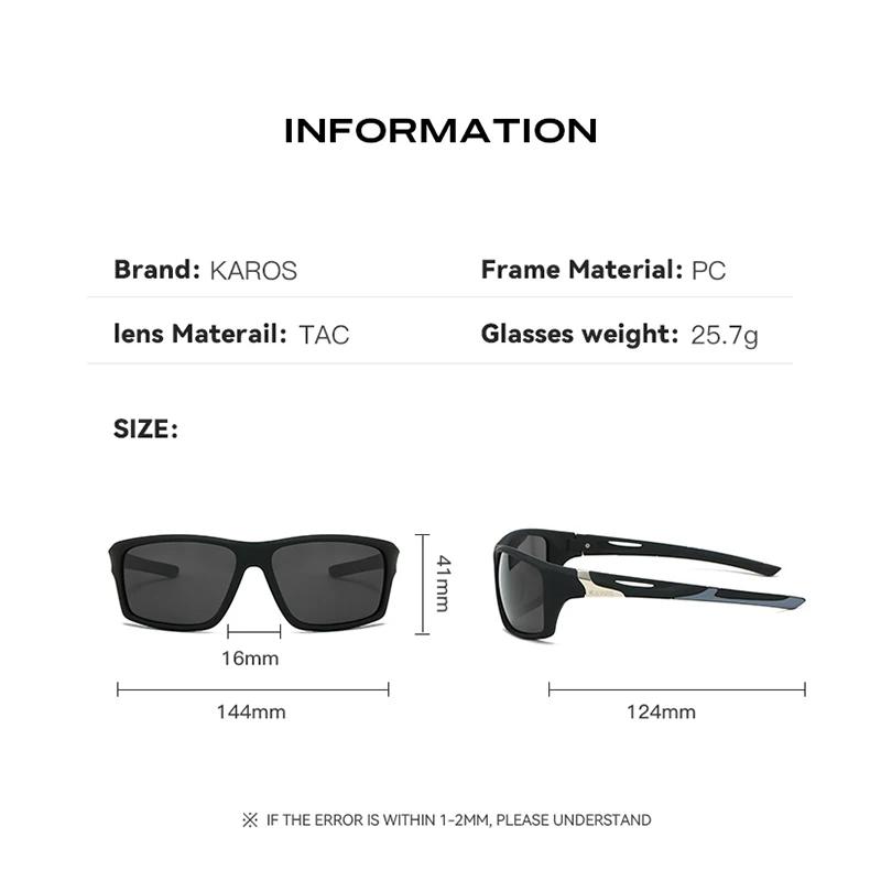 KAROS Sports Polarized Sunglasses Unisex with UV400 Filter Perfect for Fishing Camping Water Sports 