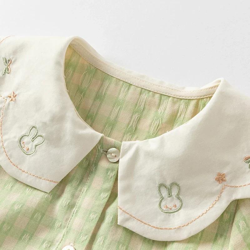 Dave Bella – robe de princesse pour petites filles, breloque d'été, douce et élégante, à carreaux ve